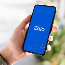 A phone showing the Zalo app